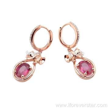 New Model Earrings 14K Rose Gold Earring Wholesale